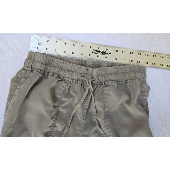 Love Tree Women's Olive Green Linen Joggers | Tapered Leg | Sz. Medium - Picture 4 of 8
